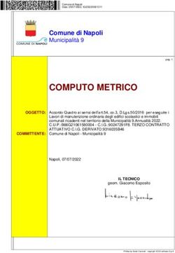 COMPUTO METRICO Comune di Napoli - Municipalit&agrave; 9