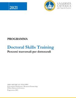 Doctoral Skills Training - PROGRAMMA 2021 - Universit&agrave; Cattolica