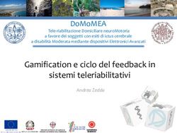 GAMIFICATION E CICLO DEL FEEDBACK IN SISTEMI TELERIABILITATIVI - DOMOMEA - ANDREA ZEDDA