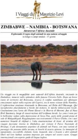 ZIMBABWE - NAMIBIA - BOTSWANA - I Viaggi di Maurizio Levi