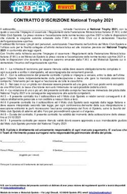 CONTRATTO D'ISCRIZIONE National Trophy 2021