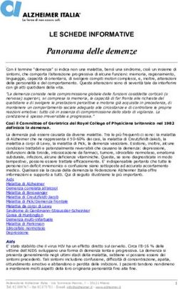 Panorama delle demenze - LE SCHEDE INFORMATIVE - Federazione Alzheimer Italia