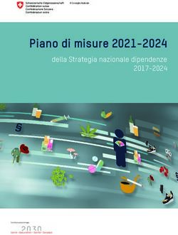 Piano di misure 2021-2024 - della Strategia nazionale dipendenze 2017-2024 - CDS