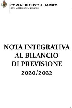 NOTA INTEGRATIVA AL BILANCIO DI PREVISIONE 2020/2022 - COMUNE DI CERRO AL LAMBRO - Comune ...