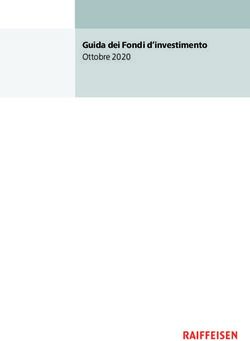 Guida dei Fondi d'investimento Ottobre 2020 - Raiffeisen Schweiz