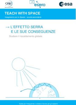 TEACH WITH SPACE Insegniamo con lo Spazio - scuola secondaria - L'EFFETTO SERRA E LE SUE CONSEGUENZE - ESERO Italia