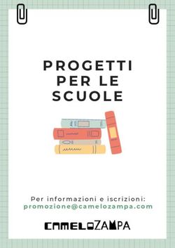 PER LE - Per informazioni e iscrizioni: Camelozampa