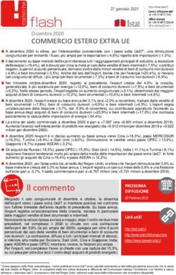 COMMERCIO ESTERO EXTRA UE - Dicembre 2020 - Format Research