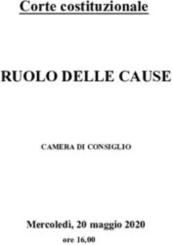 RUOLO DELLE CAUSE Corte costituzionale - Mercoled&igrave;, 20 maggio 2020