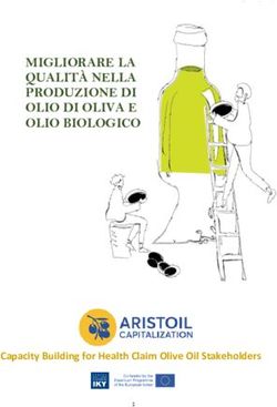 MIGLIORARE LA QUALIT&Agrave; NELLA PRODUZIONE DI OLIO DI OLIVA E OLIO BIOLOGICO - Capacity Building for Health Claim Olive Oil Stakeholders