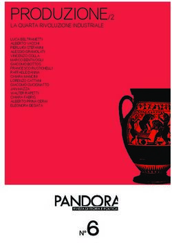PRODUZIONE/2 LA QUARTA RIVOLUZIONE INDUSTRIALE - Pandora Rivista