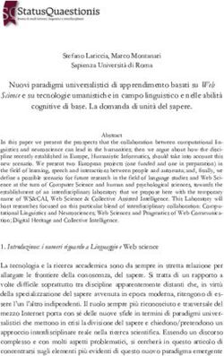Nuovi paradigmi universalistici di apprendimento basati su Web - Sapienza