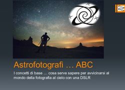 Astrofotografi ABC I concetti di base cosa serve sapere per avvicinarsi al mondo della fotografia al cielo con una DSLR - Circolo Fotografico ...
