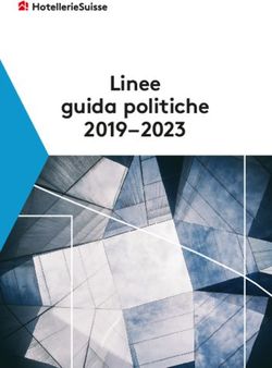 Linee guida politiche 2019 2023 - HotellerieSuisse
