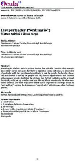 Il superleader ("ordinario") - Matteo Salvini e il suo corpo - Ocula