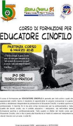 EDUCATORE CINOFILO CORSO DI FORMAZIONE PER